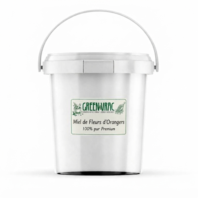 Miel de Fleurs d'Orangers 100% pur Premium en vrac - les 4 seaux de 22kgs 2 Grossiste de miel de fleurs d'orangers en seau pas cher