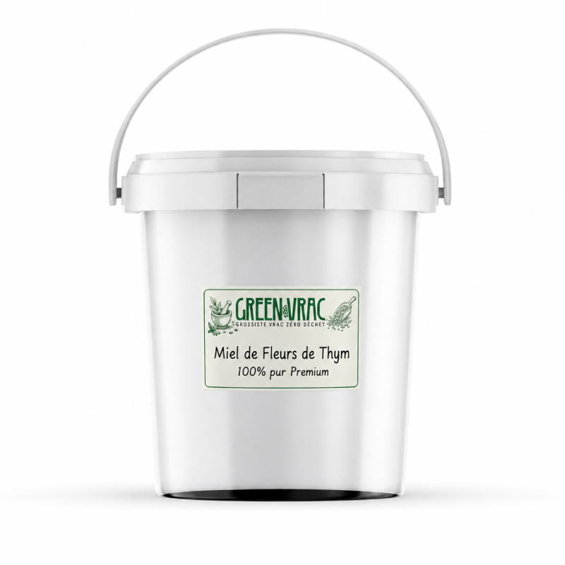 Miel de Fleurs de Thym 100% pur Premium en vrac - les 4 seaux de 22kgs 2 Grossiste de miel de thym en seau pas cher