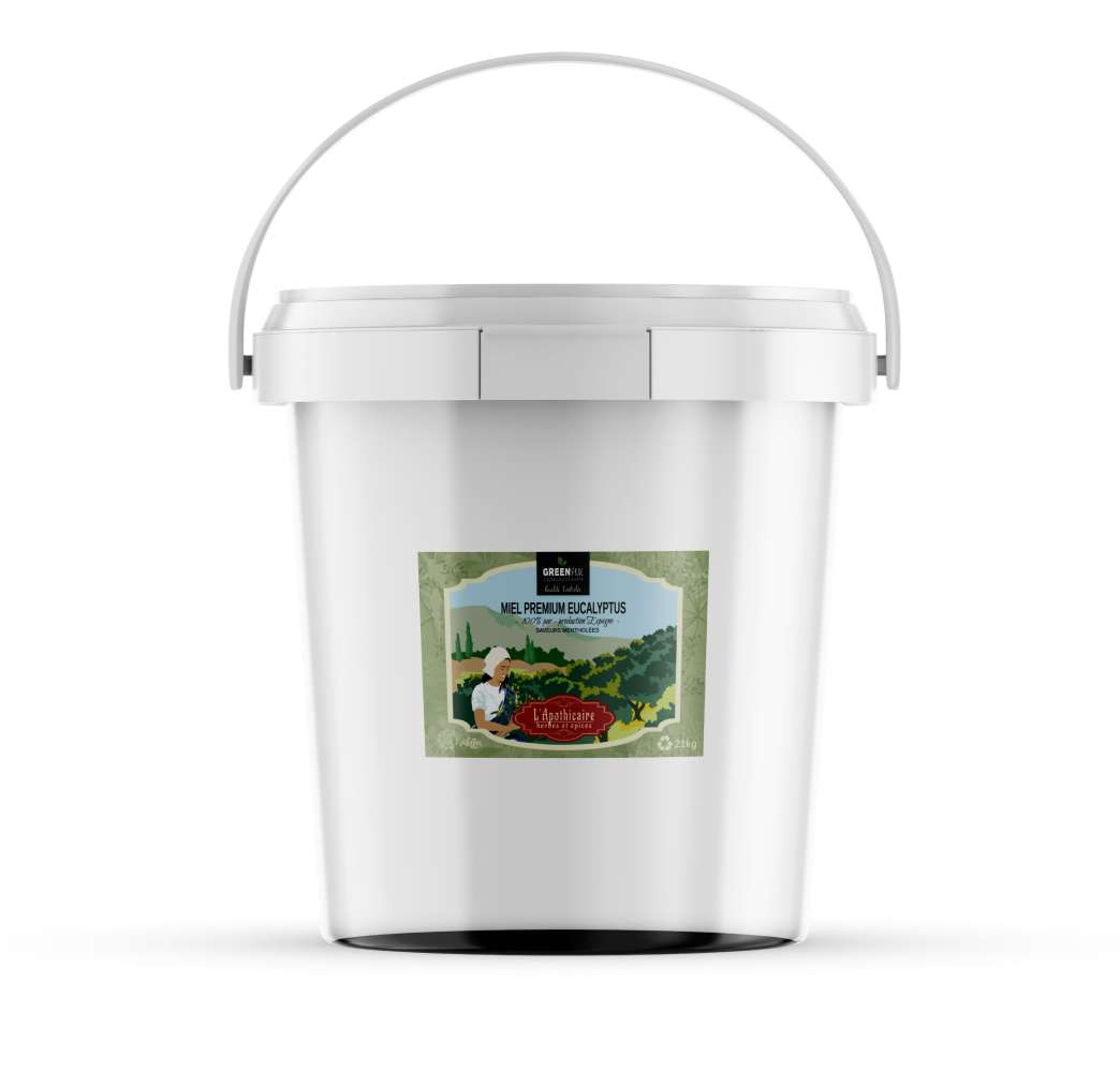 Miel d'Eucalyptus 100% pur Premium en vrac - le seau de 22kgs 2 MIEL EUCALYPTUS SEAU 21KG (1)