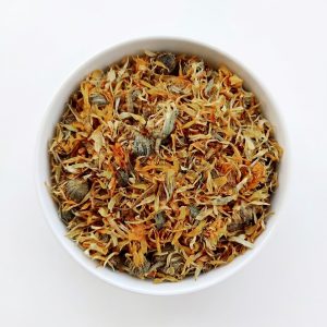 Fleurs de calendula séchées en vrac (souci officinal) pour infusion, tisane, mixologie et décoration culinaire