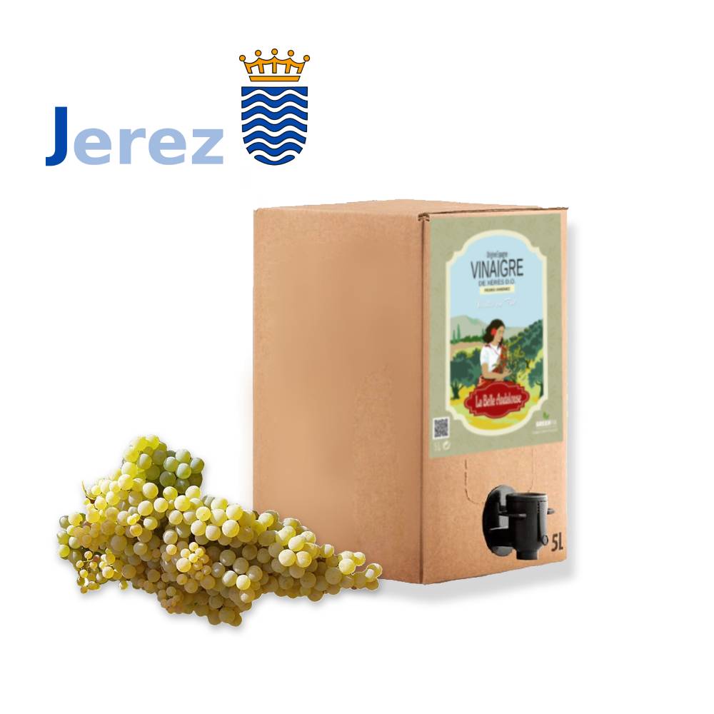 Vinaigre de JEREZ/XERES DO "La Belle Andalouse" en vrac, le BIB de 5l 1 Grossiste Vinaigre de JEREZ/XERES DO en BIB bag in box
