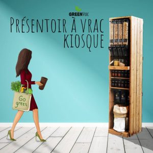 Présentoir Étagère Vrac Épices KIOSQUE Style Ferme
