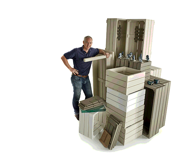 Mobilier d'agencement en bois massif
