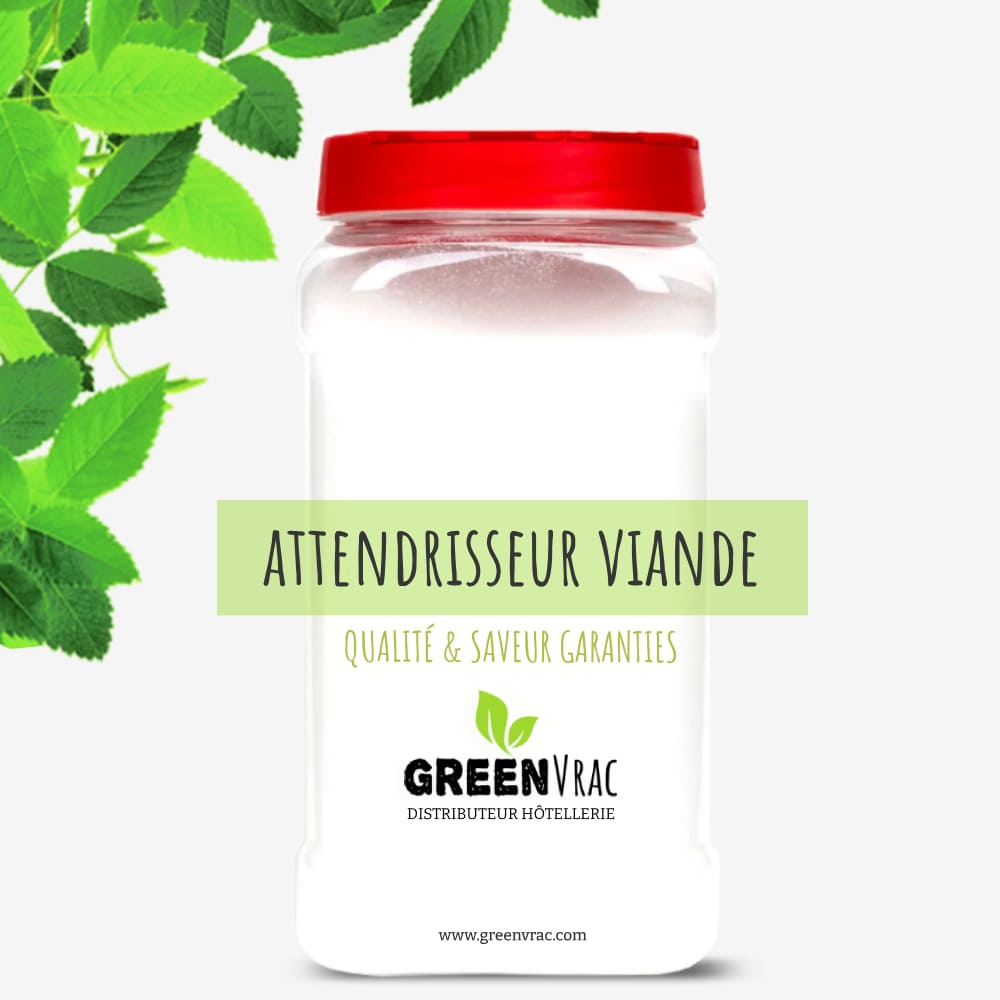 Attendrisseur de viande en poudre, enzyme protéolytique - PET 820gr 1 grossiste hotellerie restauration attendrisseur viande