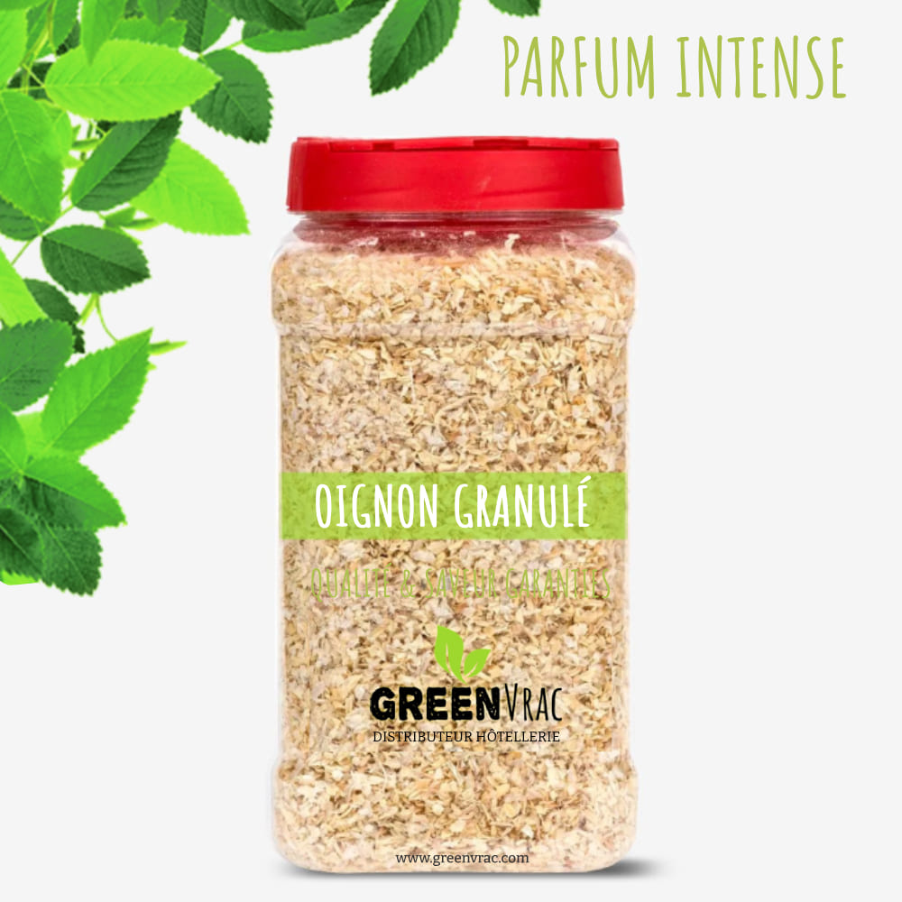 Oignon Déshydraté en Granulés - PET 520gr 1 grossiste oignon granule cuisine restaurant